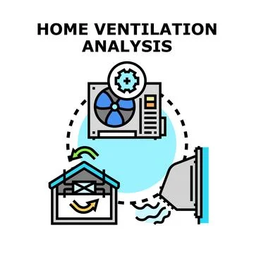Home ventilation analysis and air purification system Ilustración de archivo