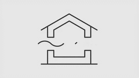 Home ventilation line animation Stock Footage 288814127