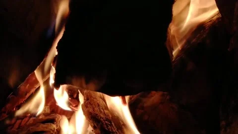Home warm fireplace. Background for computers Stock Footage 201341453