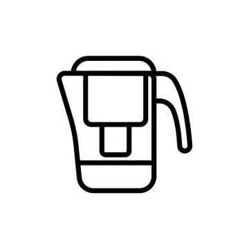 Home water filter icon vector. Isolated contour symbol illustration 스톡 일러스트