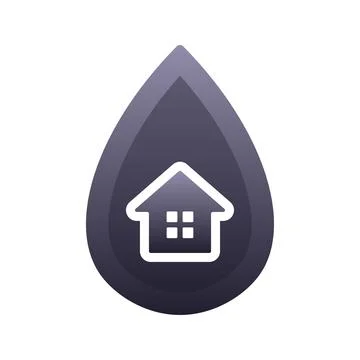 Home water gradient logo design template icon Stock Illustration