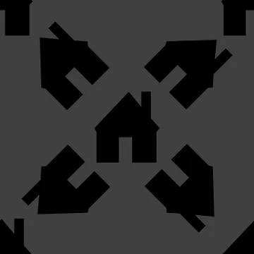 Home web icon. flat design. Seamless pattern. 스톡 일러스트