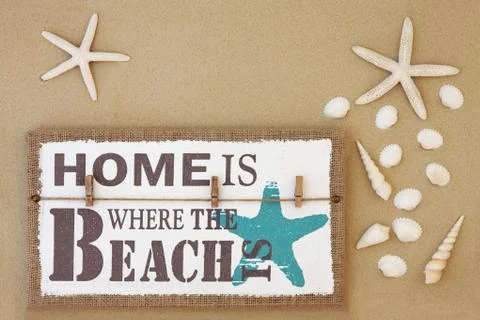 Home Is Where the Beach Is Stock Photos