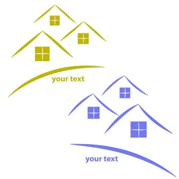 Home on white background Stock Illustration