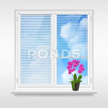Home Window Design Concept Stock Illustration
