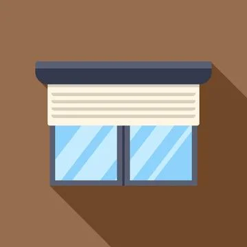 Home window with an open roller shutter イラスト素材
