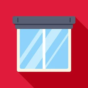 Home window with roller blind shade protection Stock Illustration