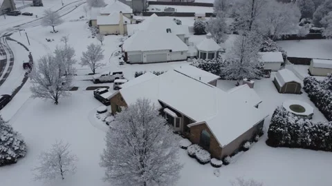 Home in winter drone Video stock 239245444