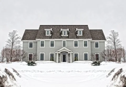 Home in winter Foto stock