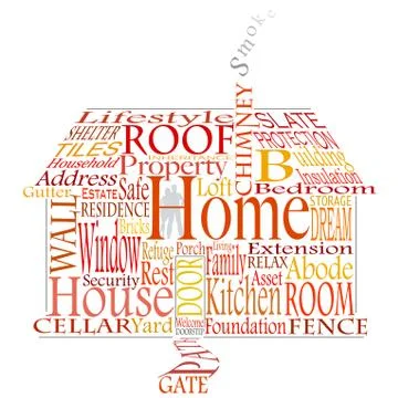 Home words Stock-Illustration