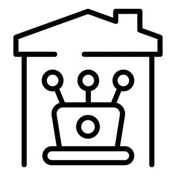 Home work icon outline vector. Test pcr Illustrazione stock