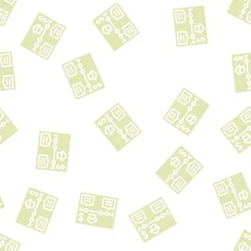 Home working planning glyph vector seamless pattern Stock Illustration