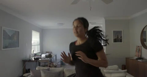 Home Workout Stock Footage 129451429