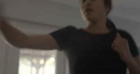 Home Workout Stock Footage 129451665