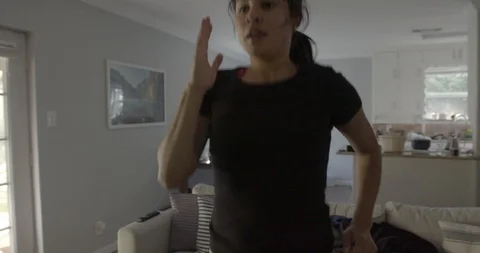 Home Workout Stock Footage 129452115