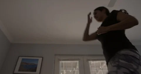 Home Workout Stock Footage 129452159