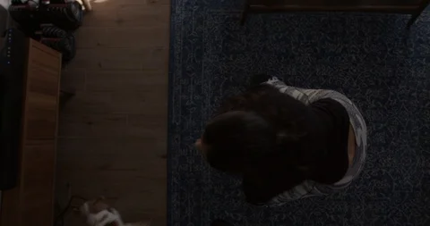 Home Workout Stock Footage 129452223