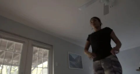 Home Workout Stock Footage 129452228