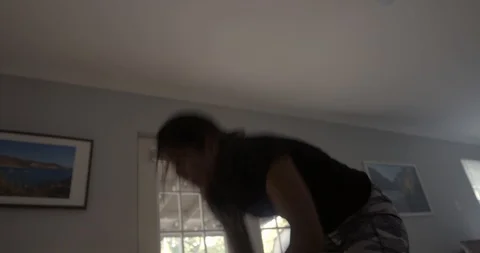 Home Workout Stock Footage 129452243