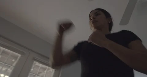 Home Workout Stock Footage 129452809