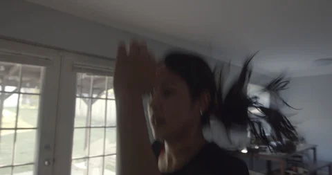 Home Workout Stock Footage 129452878