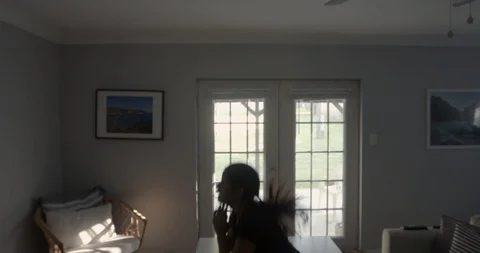 Home Workout Stock Footage 129453346