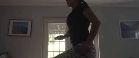 Home Workout Stock Footage 129454329