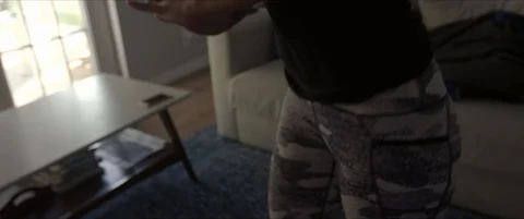 Home Workout Stock Footage 129454996