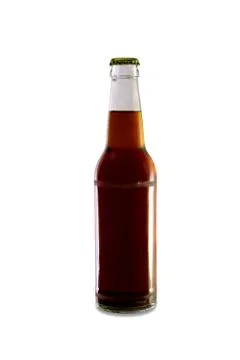 Homebrew Beer in a Clear Bottle, Medium Colored Beer Foto stock