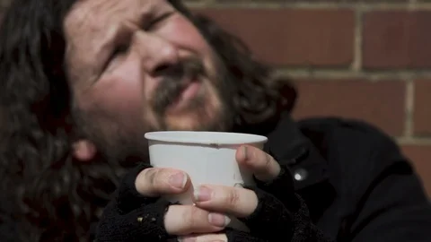 Homeless and Begging Stock Footage 88360115