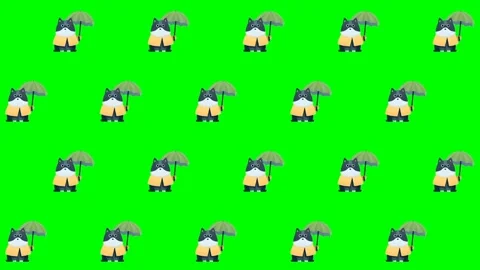Homeless Animals Day Pop-Up, Pattern Characters: Green Screen Essentials Video stock 279199005