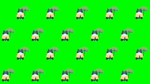 Homeless Animals Day Pop-Up, Pattern Characters: Green Screen Essentials Video stock 279199016