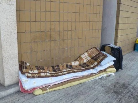Homeless bed Stock Photos