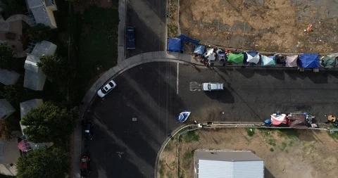 Homeless camp Stock Footage 96032059