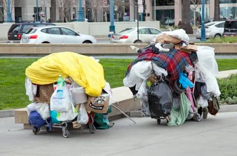 Homeless carts Stock Photos