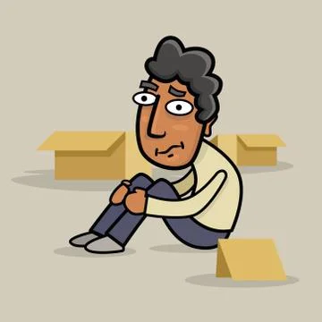 Homeless Child Stock Illustration
