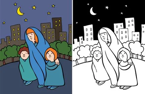 Homeless Stock Illustration