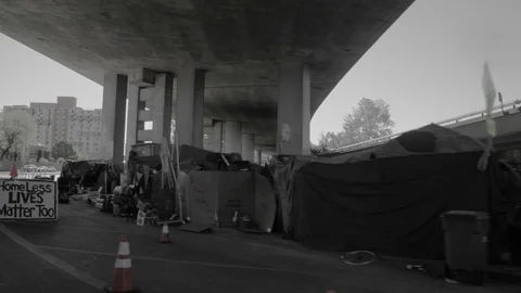Homeless life Stock Footage