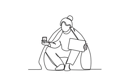 A homeless man asks for alms Stock Illustration