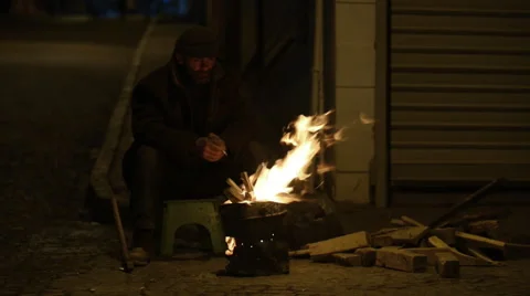 The homeless man Video stock 63050250