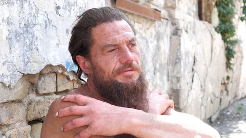 Homeless man Video stock 118979267