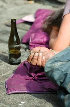 Homeless man Stock Photos