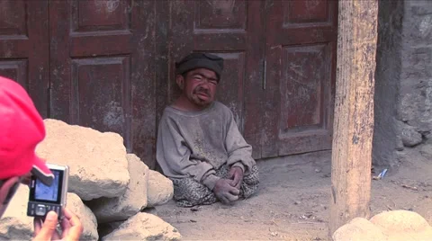 Homeless Midget Stock Footage 55070124