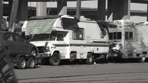 Homeless people Video stock 142977337