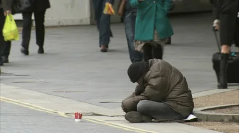 HOMELESS PERSON Stock Footage