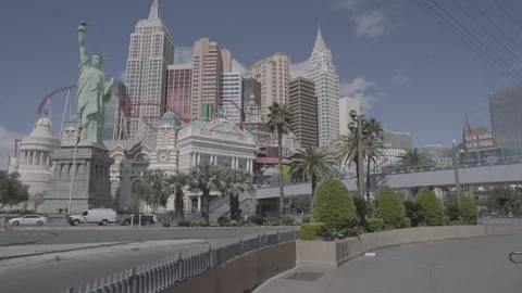 Homeless Person Sleeping on Empty Las Vegas Sidewalk Stock Footage 126563480