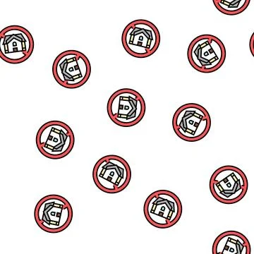 Homeless poverty problem vector seamless pattern Stock Illustration