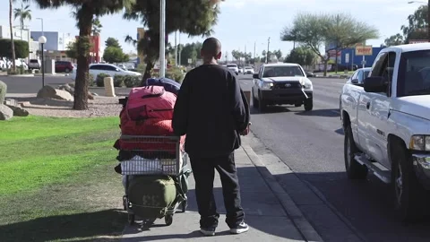 Homeless with Sign. Stock-Footage 147906348