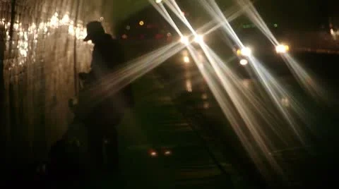 Homeless Silhouette Stock Footage 8860719