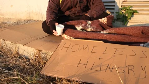 Homeless on street Stock Footage 225527468